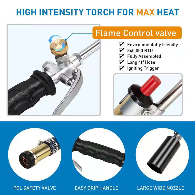 Heavy-Duty Propane Torch Weed Burner for Garden