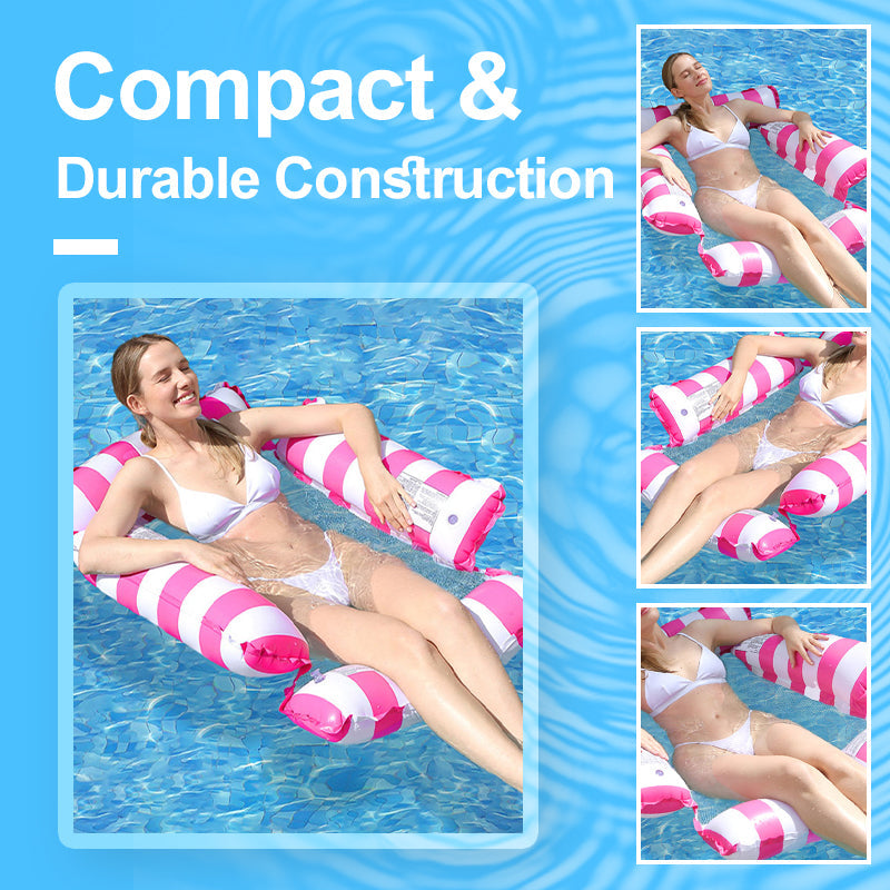 Inflatable Stripe Pool Float Lounge Chair