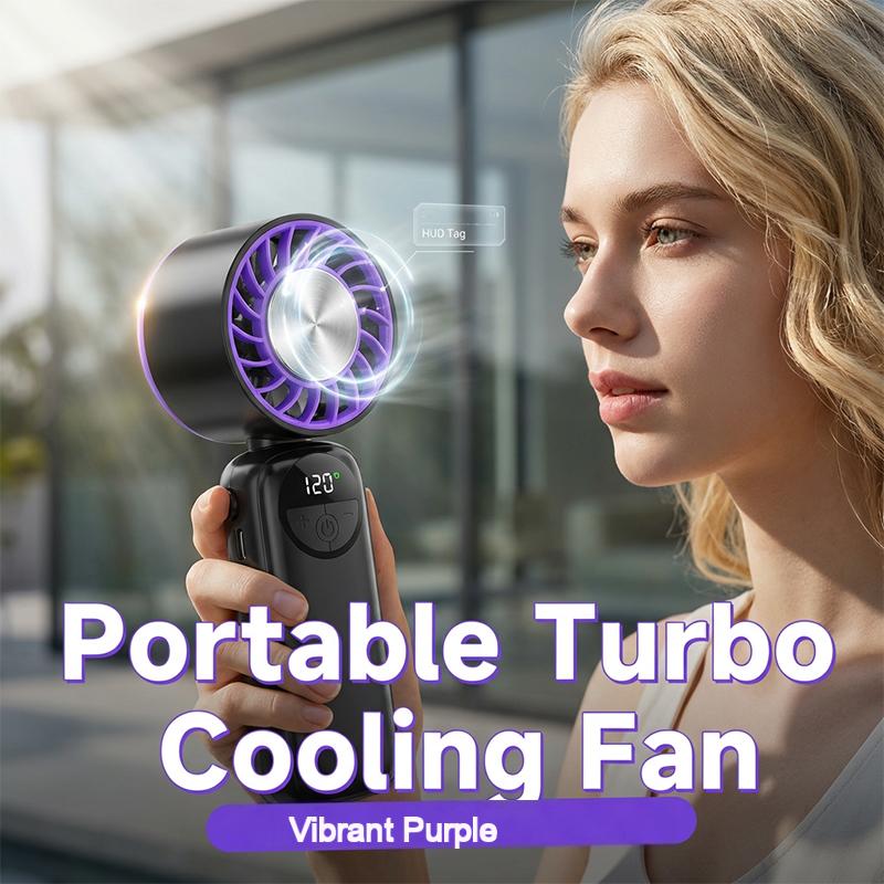 Portable Handheld Cooling Fan with Smart Display