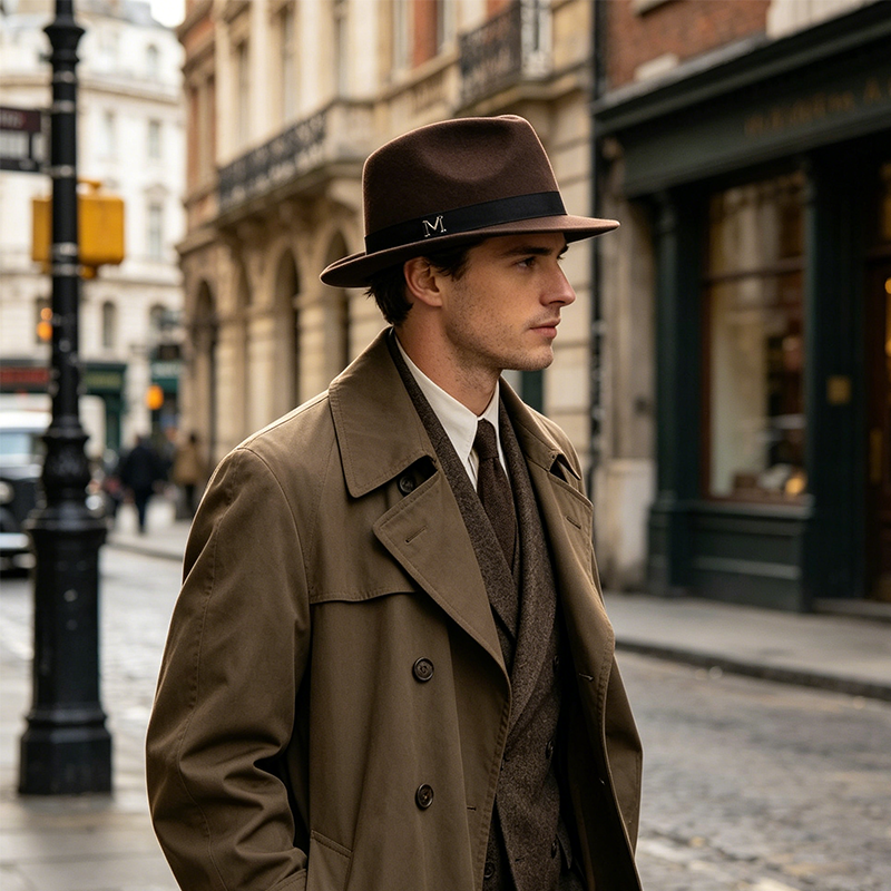 New Faux-Cashmere Wool Felt Fedora — Versatile Western & British Style Jazz Hat — Thickened, Windproof, and Warm