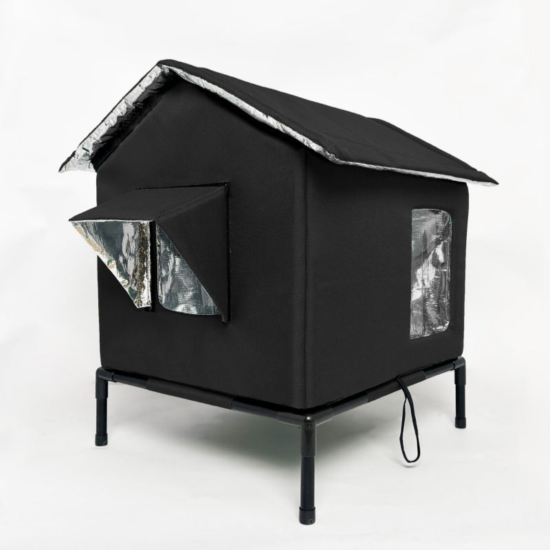 🏠 LIMITED-TIME 50% OFF! 🐈 All-Weather Elevated Outdoor Cat House – Waterproof, Insulated, Foldable 🌧️