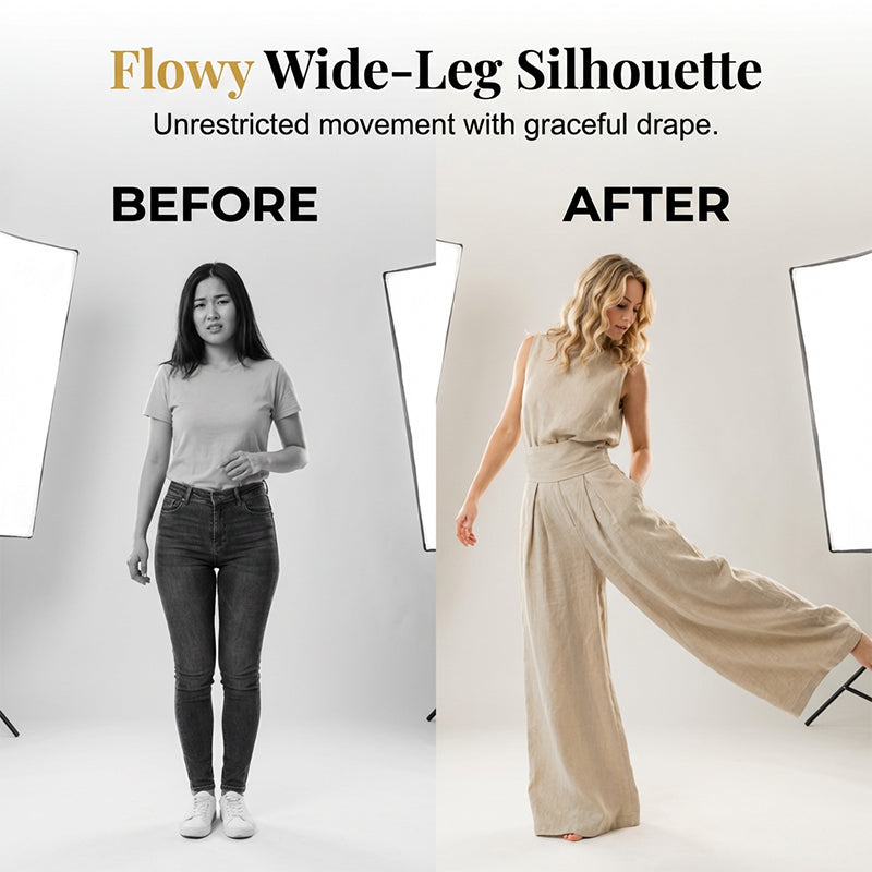 🎁2026 New Arrivals 50% OFF💥Top & Wide-Leg Pant 2-Piece Set