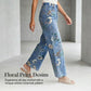 👖 50% OFF NOW! 🌸 Women's Floral Print Straight-Leg Jeans – Stretchy denim, vintage vibe & perfect for everyday casual chic ✨