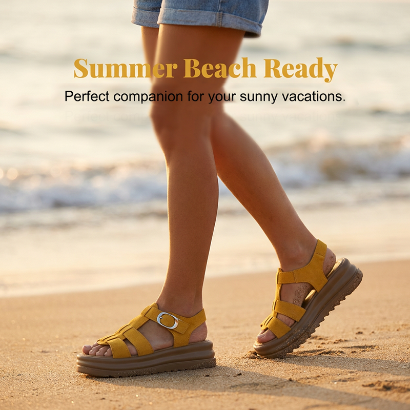 👡 50% OFF NOW! 🏛️ Women's Platform Roman Sandals – Cushioned footbed, adjustable straps & sturdy sole – perfect for summer walks or casual chic 🌞