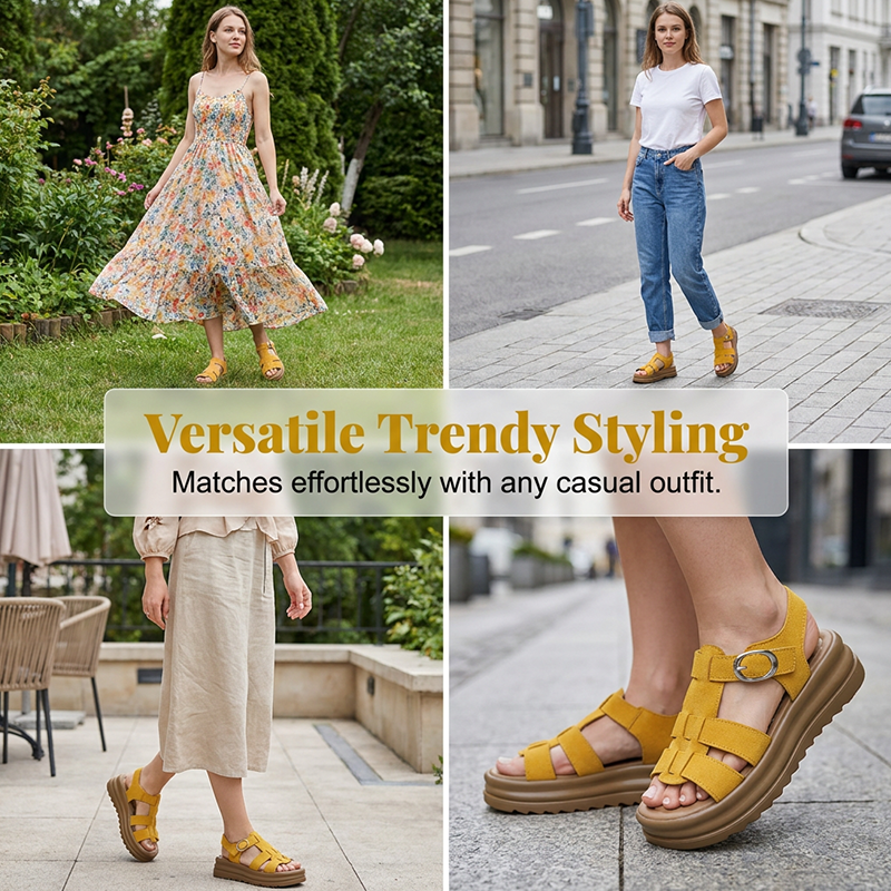 👡 50% OFF NOW! 🏛️ Women's Platform Roman Sandals – Cushioned footbed, adjustable straps & sturdy sole – perfect for summer walks or casual chic 🌞