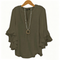 🌸 LIMITED-TIME 50% OFF! ✨ V-Neck Ruffled Sleeve Top – Flowy, Lightweight, Elegant Casual Blouse for Women 🌿