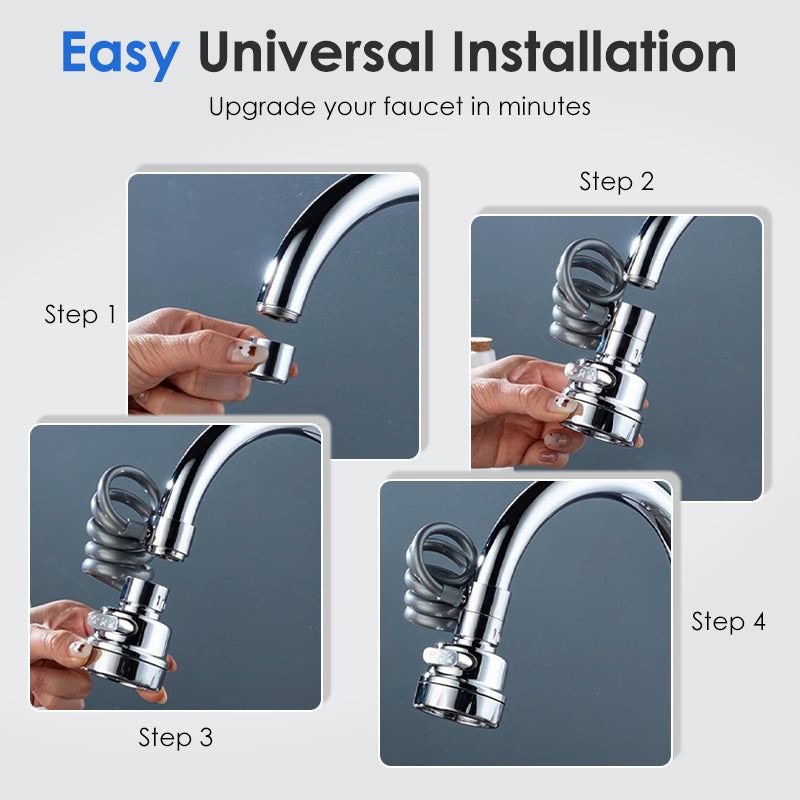 360° Rotatable Faucet Extender with 3-Mode Spray Head