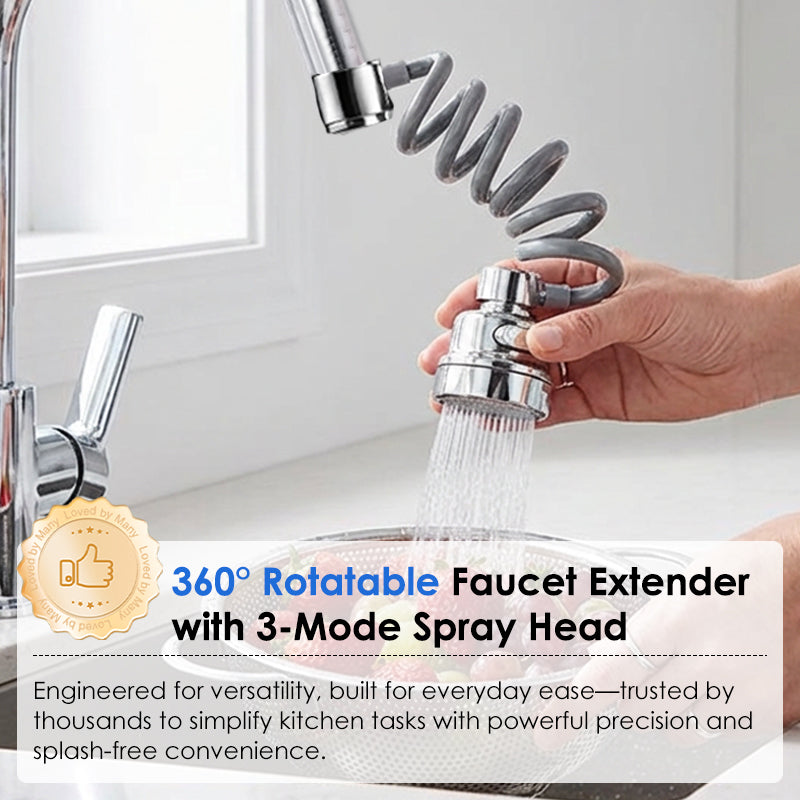 360° Rotatable Faucet Extender with 3-Mode Spray Head