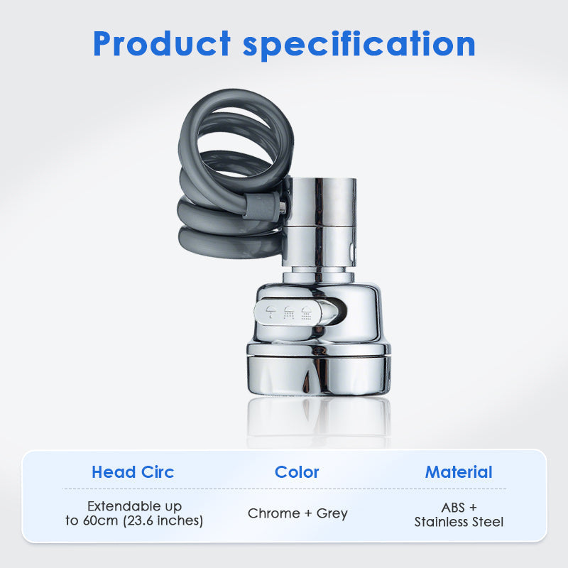 360° Rotatable Faucet Extender with 3-Mode Spray Head