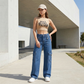 🔥While Supplies Last 49% OFF!🎉 High-Waist Denim Cargo Wide-Leg Pants