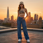 🔥While Supplies Last 49% OFF!🎉 High-Waist Denim Cargo Wide-Leg Pants