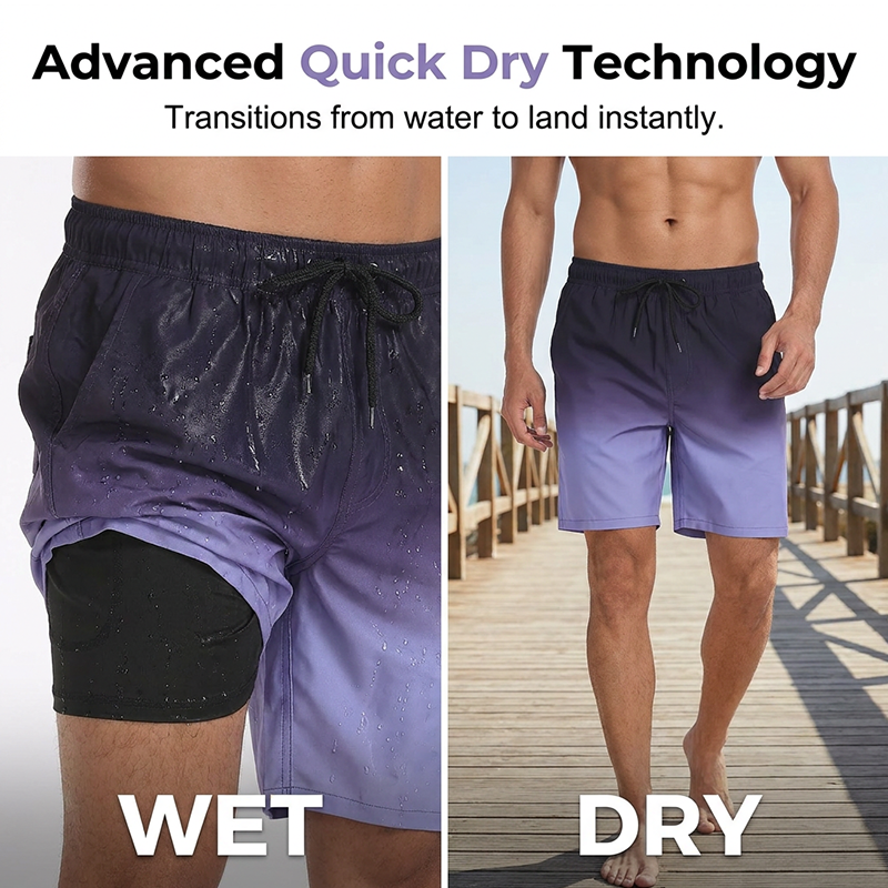 Men's 2-in-1 Quick-Dry Casual Shorts