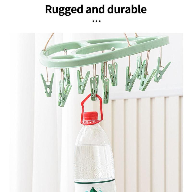 24-Clip Windproof Laundry Hanger