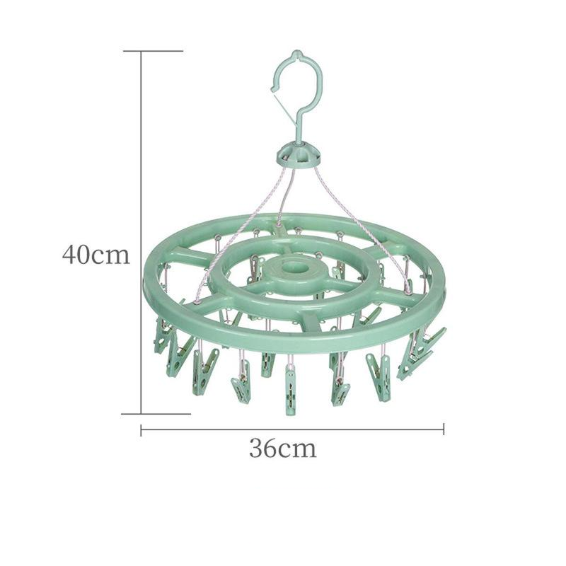 24-Clip Windproof Laundry Hanger