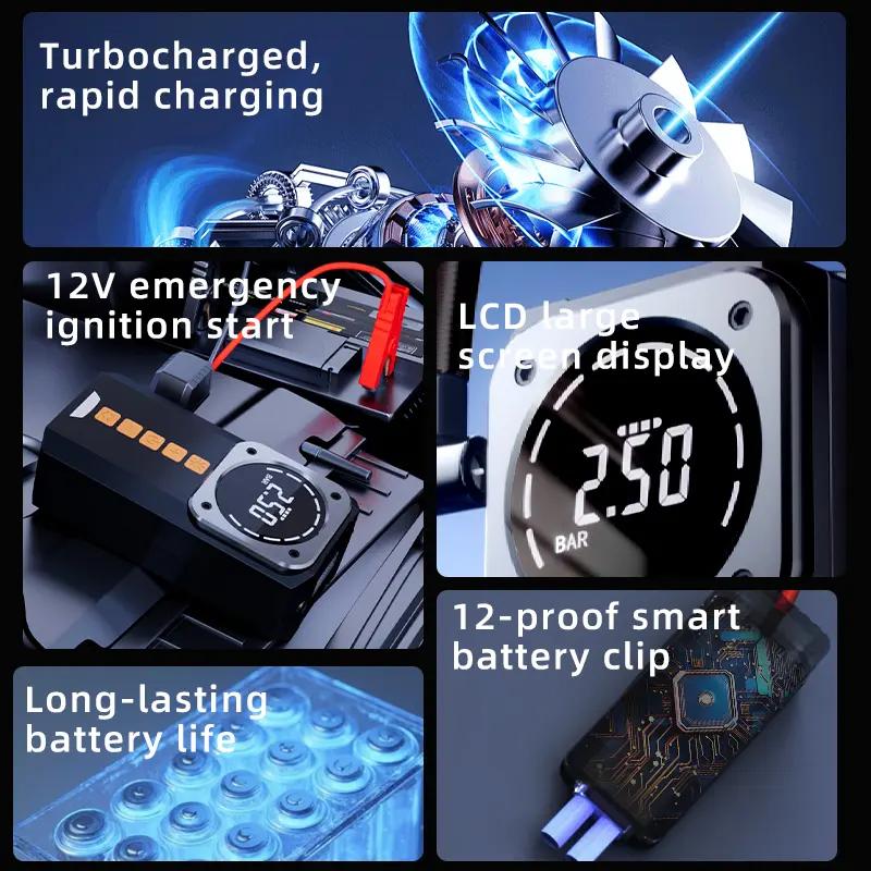 Digital Display Air Compressor and Car Battery Booster