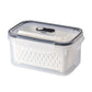 🥗 🧊 2 in 1 Draining Fresh-Keep Food Container – Airtight & Microwave Safe – Fridge Essential 🔒