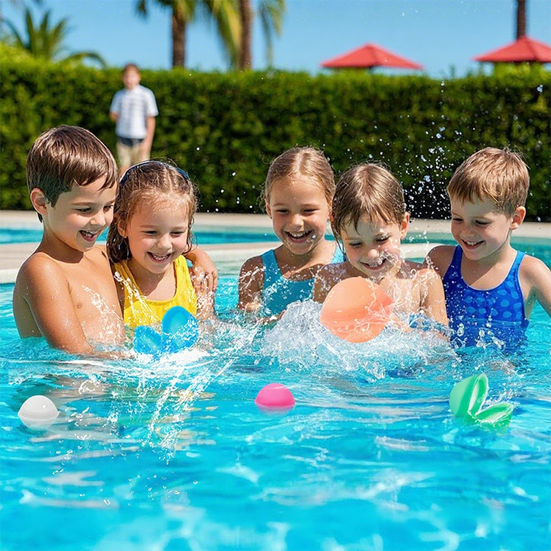 12 PCS Non-Magnetic Silicone Water Balloon Toy