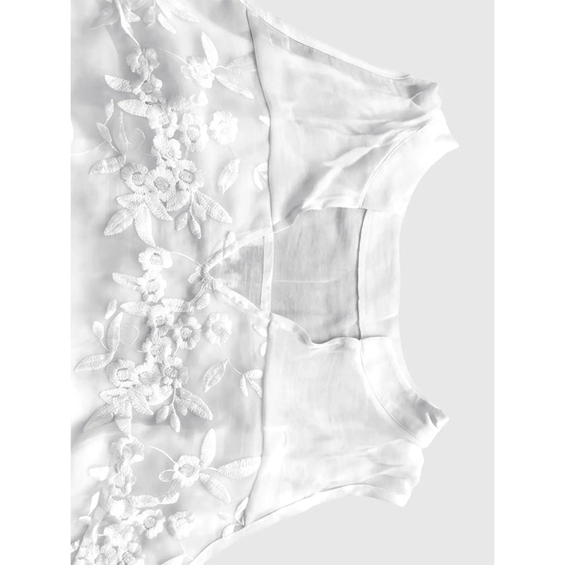 📢📢50% OFF⏰Women’s Chic Floral Lace Sleeveless Shirt