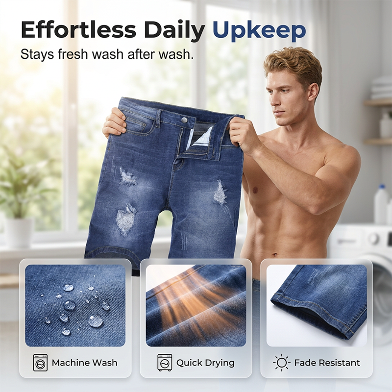 👖 LIMITED-TIME 50% OFF! ✨ Men's Ripped Denim Shorts – Edgy, Breathable, Casual 🌊