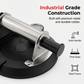 8-Inch Glass Vacuum Suction Cup with Pressure Gauge