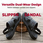 Men's Leather Sandals, Durable Anti-Slip Thick Sole, Comfortable Business Casual Shoes, Ideal for Daily Commute and Summer Wear