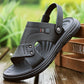 Men's Leather Sandals, Durable Anti-Slip Thick Sole, Comfortable Business Casual Shoes, Ideal for Daily Commute and Summer Wear