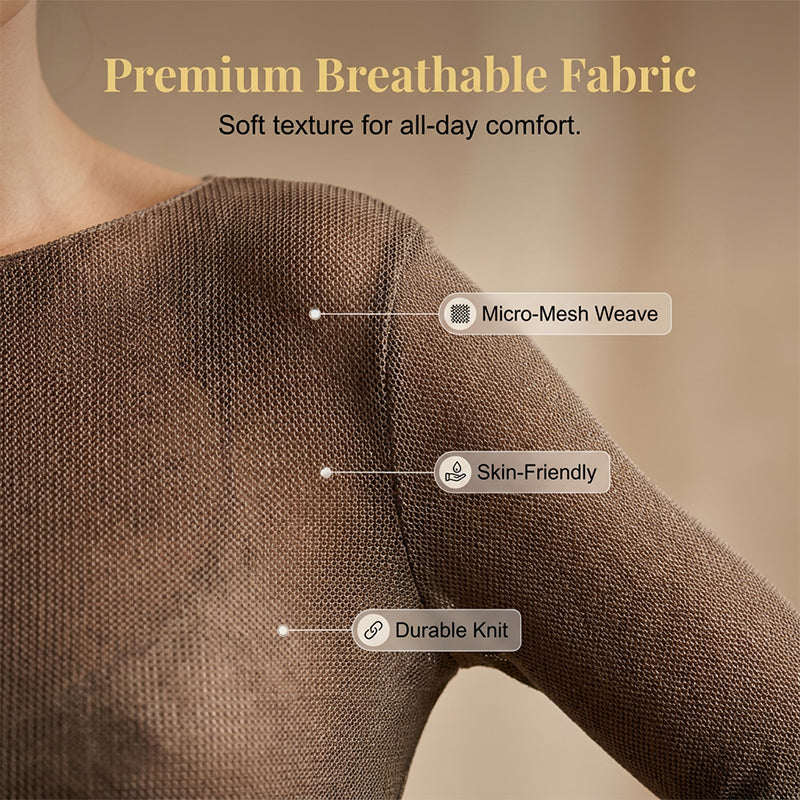 🥇New arrival 49% OFF!🌊Women's Sheer Long Sleeve Boat Neck Top