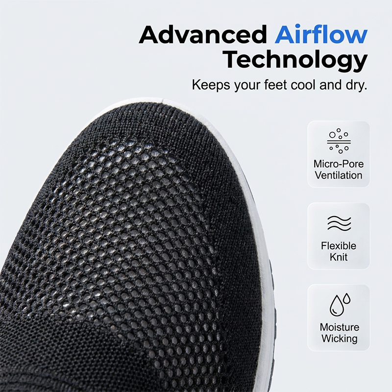 Men's Breathable Mesh Slip-On Walking Shoes