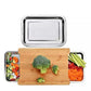 Wooden Cutting Board with Slide-Out Trays