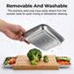 Wooden Cutting Board with Slide-Out Trays