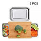 Wooden Cutting Board with Slide-Out Trays