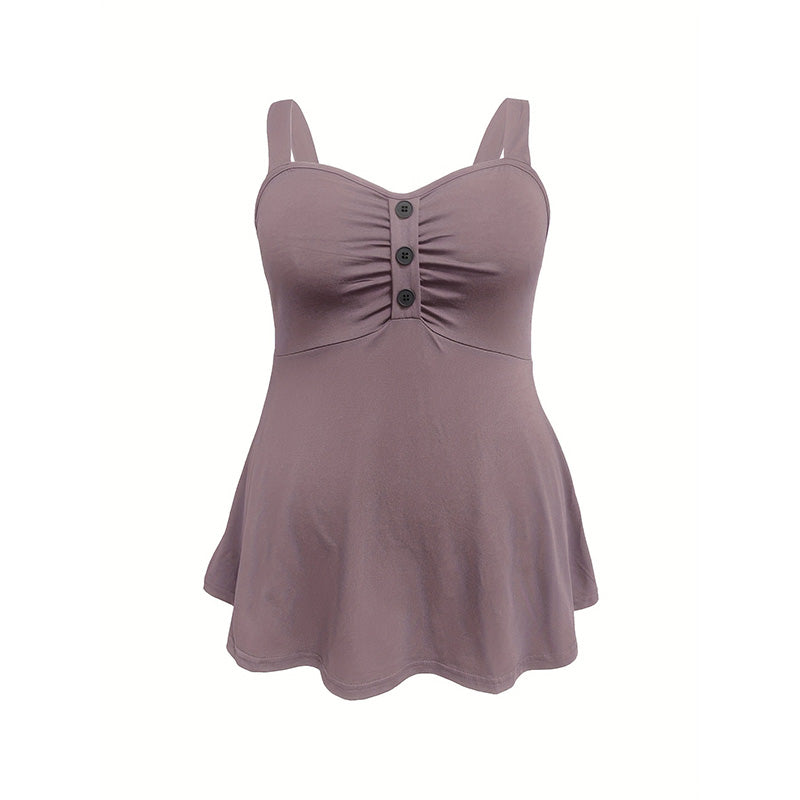 📢📢50% OFF !! ⏰Women's Summer Sleeveless Button Front Tank Top