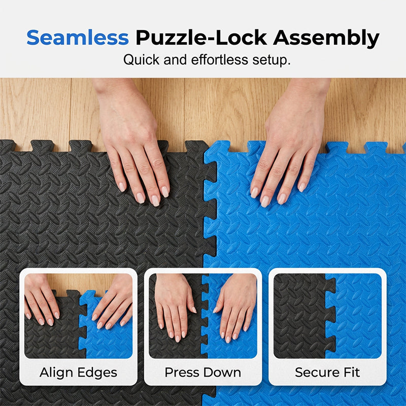 Non-Slip EVA Foam Puzzle Play Mat 10 PCS Set