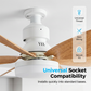 6-Blade Wooden Style Ceiling Fan Light