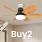 6-Blade Wooden Style Ceiling Fan Light