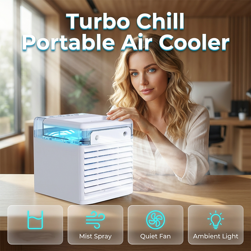 ⏳LIMITED-TIME 50% OFF! ❄️Portable Air Cooler with 3 Speeds
