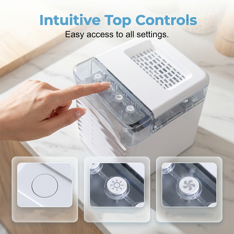 ⏳LIMITED-TIME 50% OFF! ❄️Portable Air Cooler with 3 Speeds
