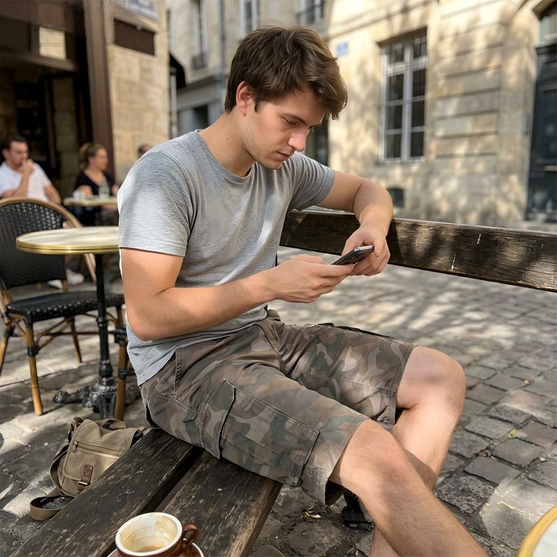 📢📢50% OFF !! ⏰ Men's Multi-Pocket Camo Cargo Shorts
