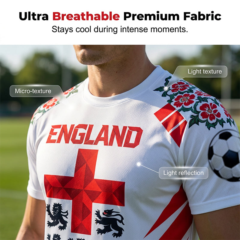 👕 50% OFF NOW! ⏰ Premium England Football Fan Jersey – Breathable & lightweight – Official team colours, perfect for match day or training – show your pride ⚽🏆