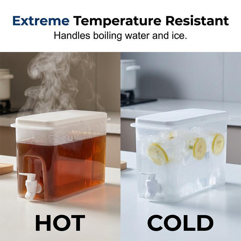 Large Capacity Fridge Cold Water Kettle Slim Heat Resistant Beverage Dispenser