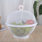 Fruits Bowl Basket Apple Shape Mesh with lid Tabletop Vegetable Holder Keep Unwanted Pets & Insects Out Kitchen Dishwashing Drain Basket