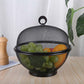 Fruits Bowl Basket Apple Shape Mesh with lid Tabletop Vegetable Holder Keep Unwanted Pets & Insects Out Kitchen Dishwashing Drain Basket