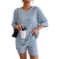 Women's Striped Knit Lounge Set