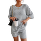 Women's Striped Knit Lounge Set