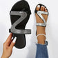 🔥👡 50% OFF! Rhinestone Slide Sandals – flat, cushioned, glamorous – perfect for beach, brunch & everyday chic. 💎💨