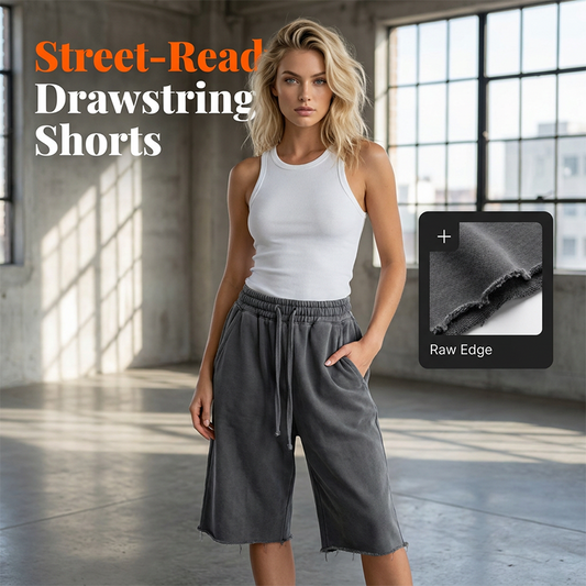 👖New Arrival 50% OFF💥Wide Leg Denim Shorts – drawstring waist, loose fit, lightweight – ideal for beach, city & everyday wear. 💨🌸