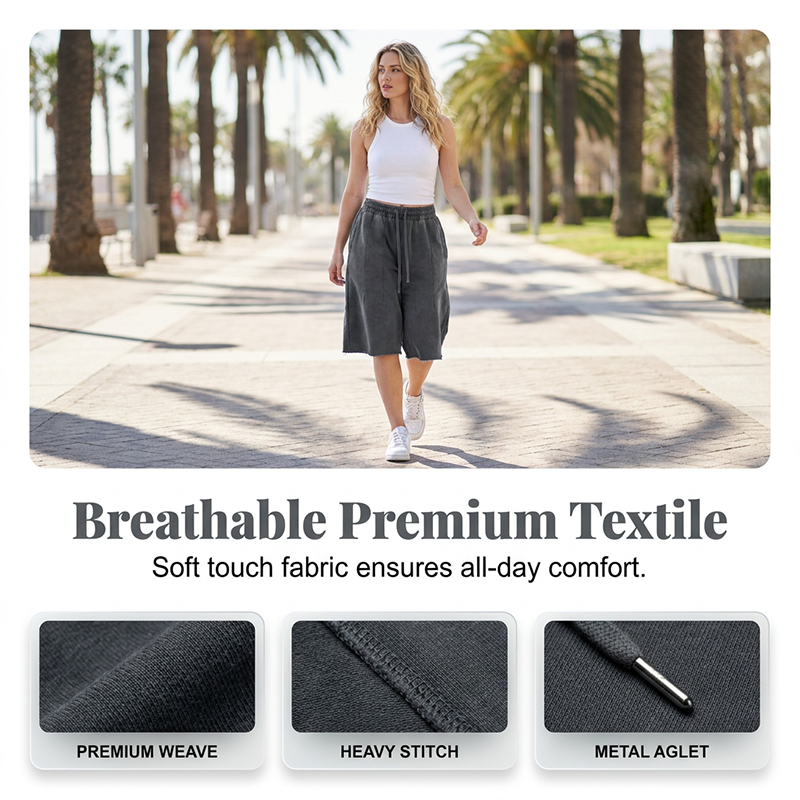👖New Arrival 50% OFF💥Wide Leg Denim Shorts – drawstring waist, loose fit, lightweight – ideal for beach, city & everyday wear. 💨🌸