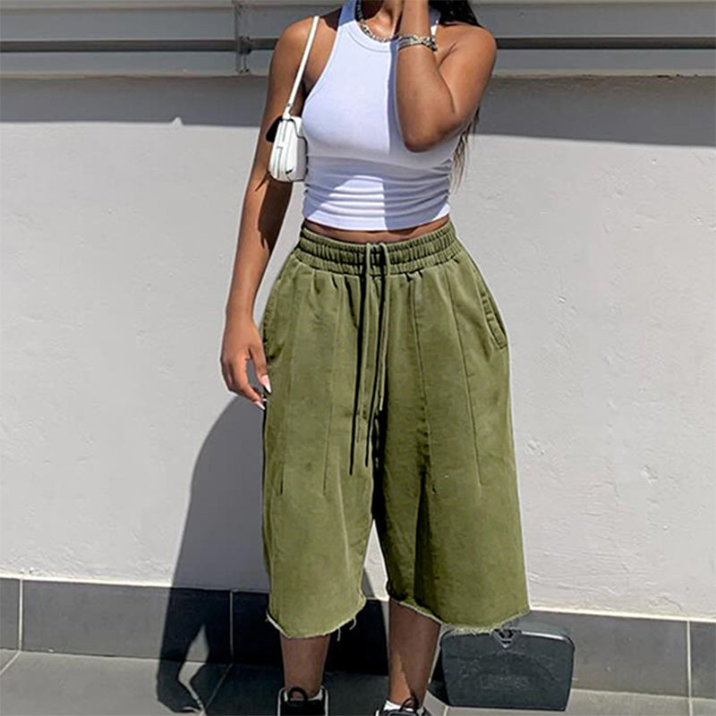 👖New Arrival 50% OFF💥Wide Leg Denim Shorts – drawstring waist, loose fit, lightweight – ideal for beach, city & everyday wear. 💨🌸