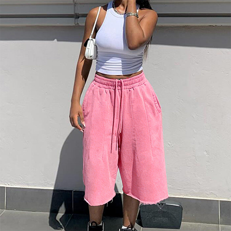 👖New Arrival 50% OFF💥Wide Leg Denim Shorts – drawstring waist, loose fit, lightweight – ideal for beach, city & everyday wear. 💨🌸
