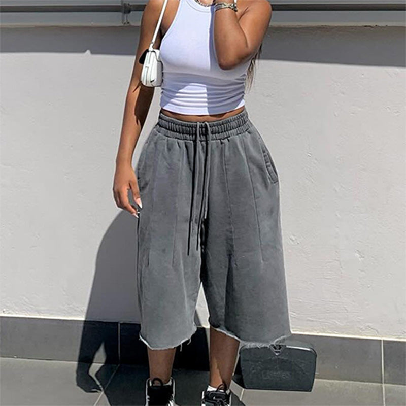 👖New Arrival 50% OFF💥Wide Leg Denim Shorts – drawstring waist, loose fit, lightweight – ideal for beach, city & everyday wear. 💨🌸